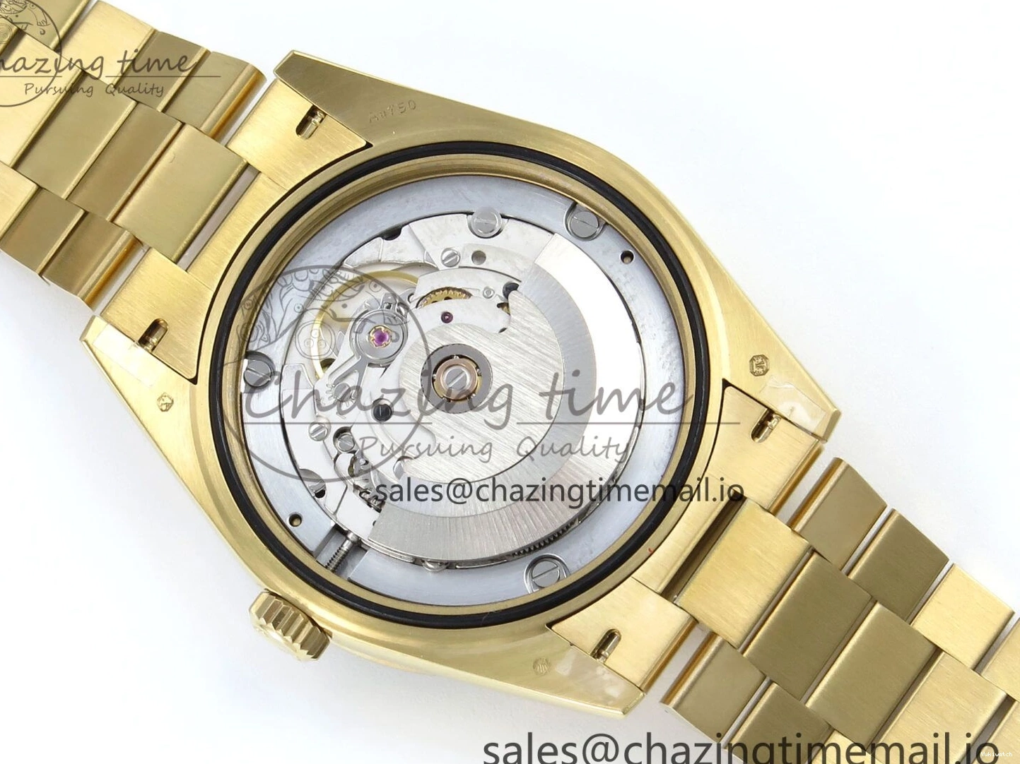 Bracelet Black 40 QF Diamonds Weight) Best YG on DayDate A2836 Dial V5 (Gain Bezel President Green Edition 1:1 0429